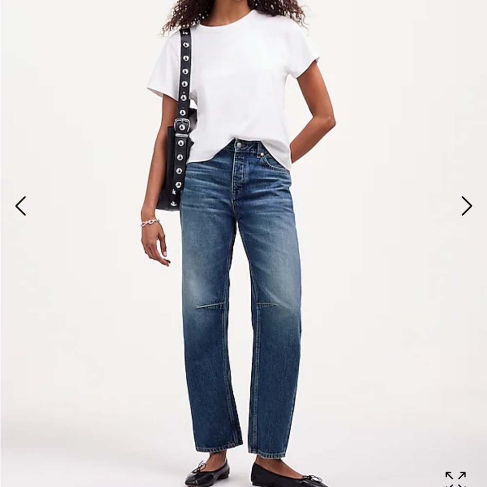 Madewell darted barrel leg jeans